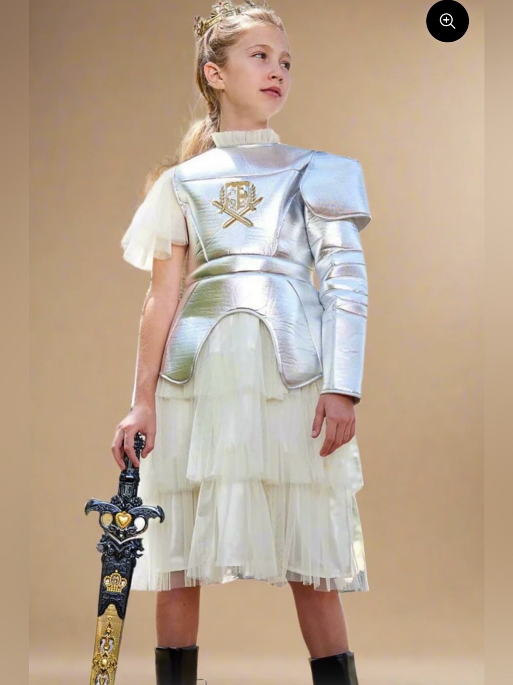 Kids Princess Knight Costume with tulle Skirt - Medieval